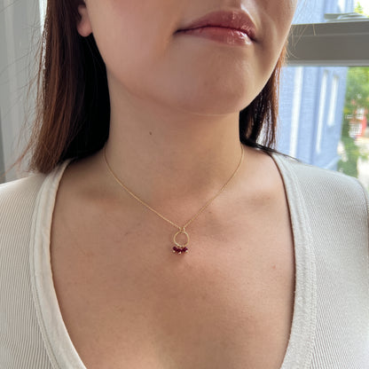 Triple Ruby Necklace