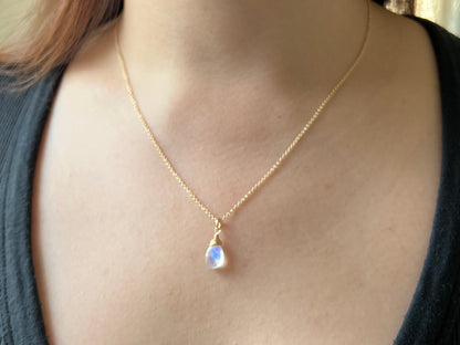 Rainbow Moonstone Necklace