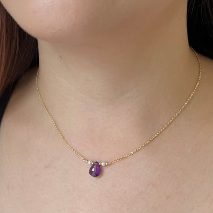 Amethyst and Pearl Necklace