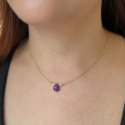 Amethyst and Pearl Necklace