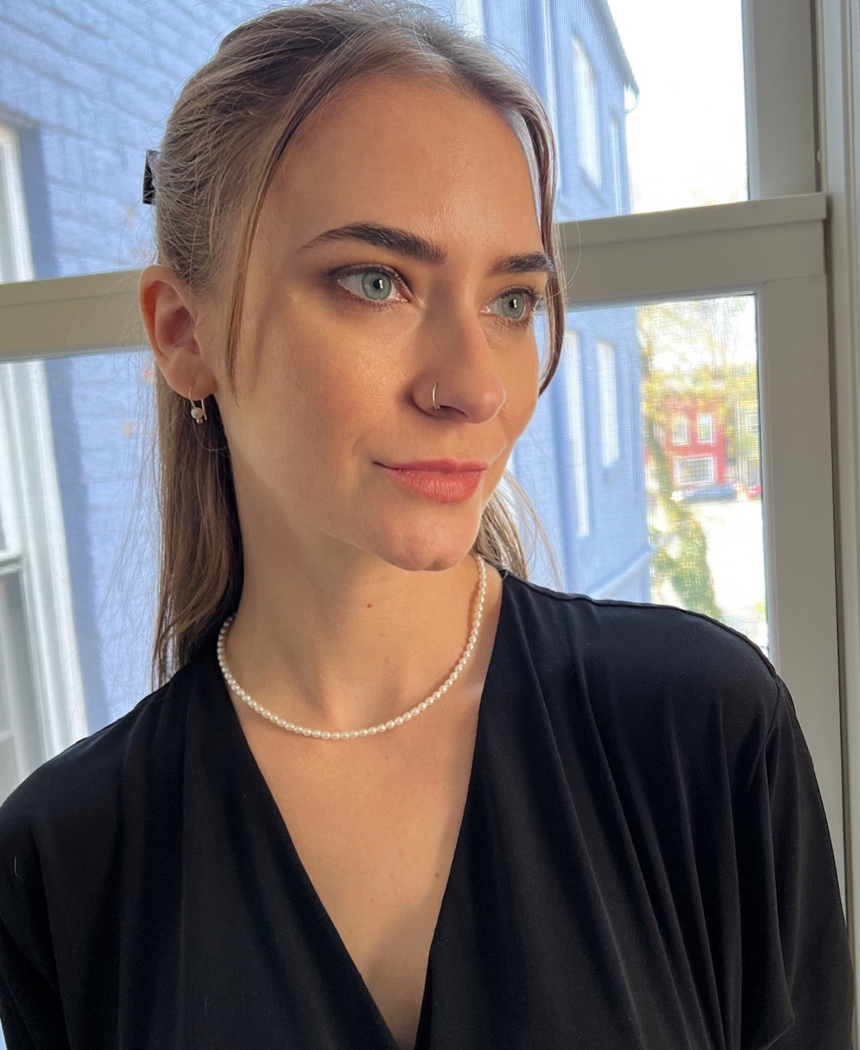 Dainty Pearl Choker Necklace