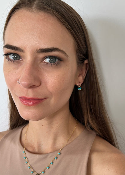 Celeste Turquoise Tiny Dangle Earrings