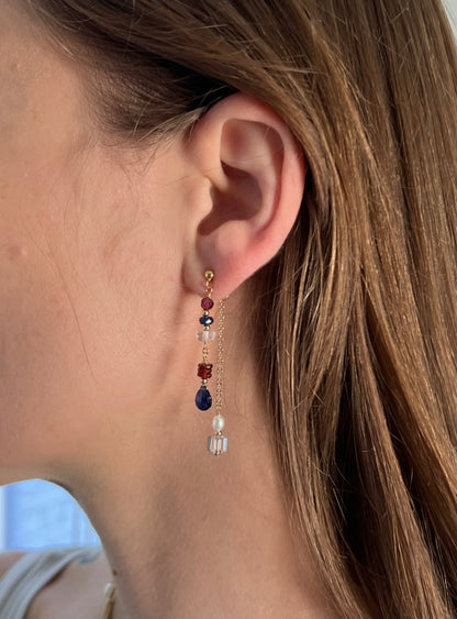 Parade Earrings | Sapphire Dangle Earrings