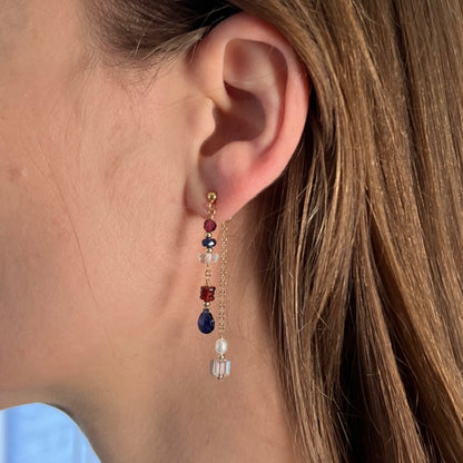 Parade Earrings | Sapphire Dangle Earrings