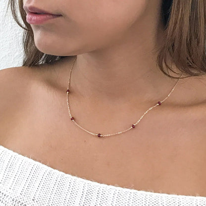 Ruby Station Necklace