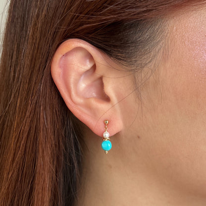 Celeste Tiny Turquoise Earrings