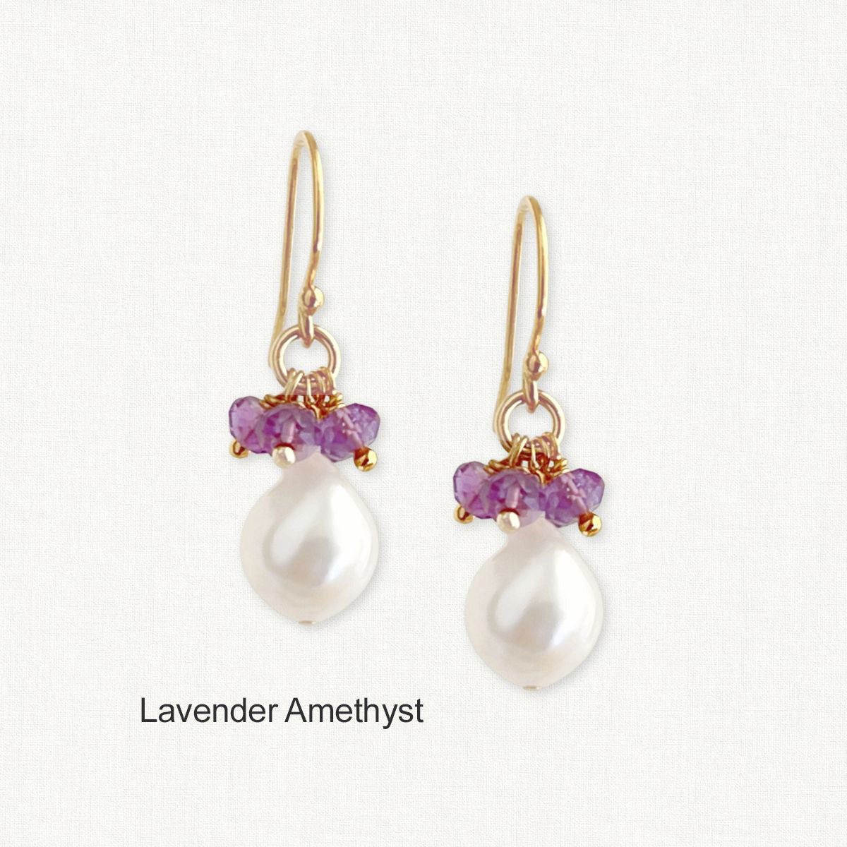 Baroque Pearl Gemstone Drop Earrings