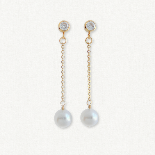 Lucia Pearl Earrings for Wedding