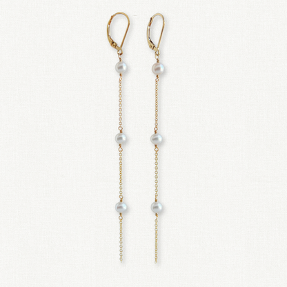 Lucia Long Pearl Earrings