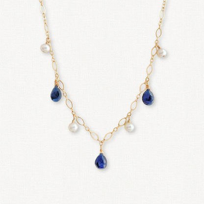 Liberty Necklace | Sapphire and Pearl Necklace