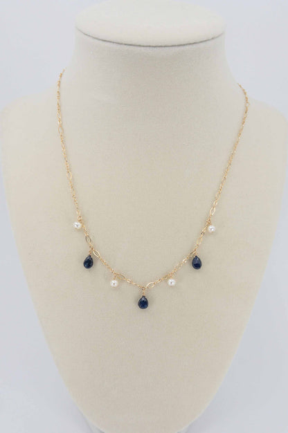 Liberty Necklace | Sapphire and Pearl Necklace