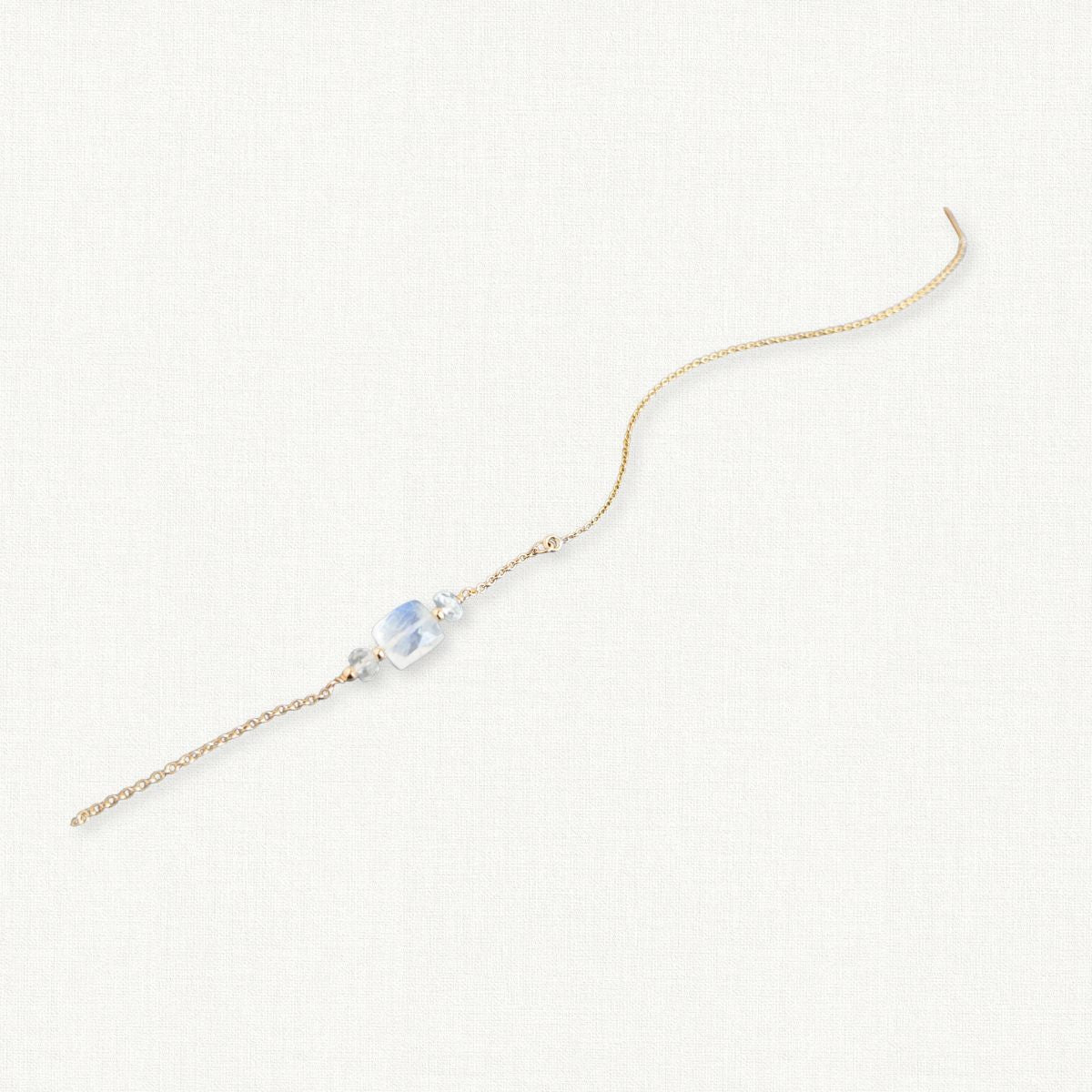Moonstone Threader Earring