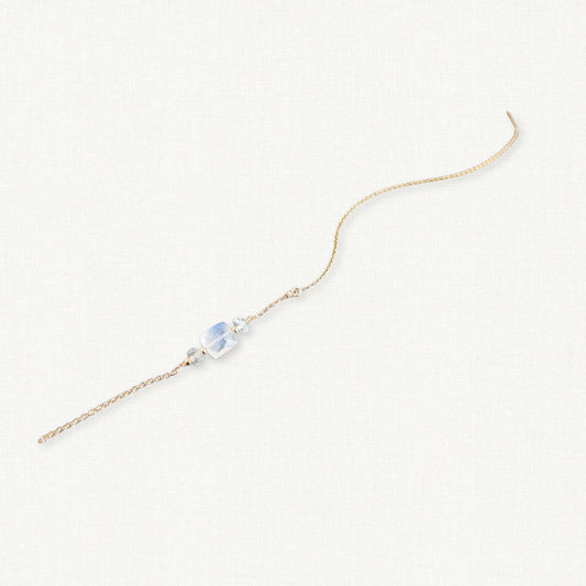 Moonstone Threader Earring