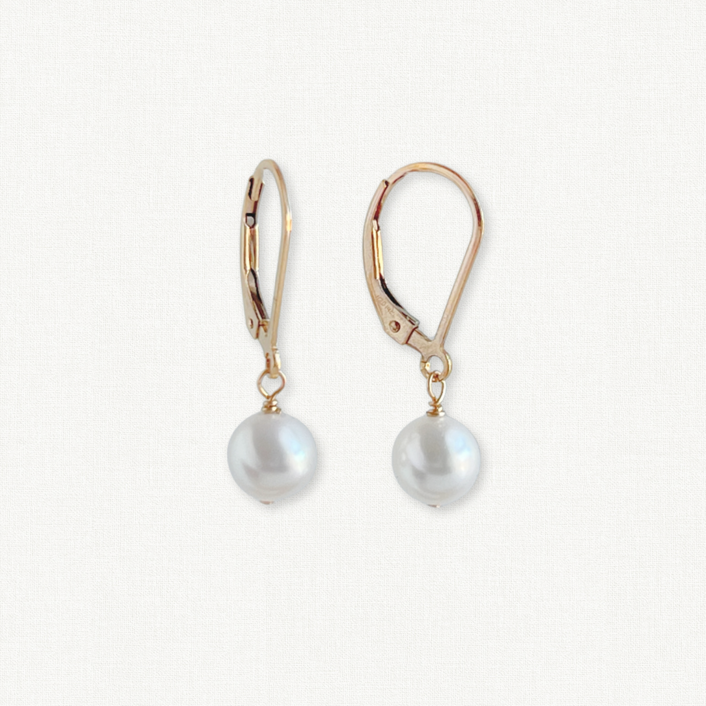 Lucia Leverback Pearl Earrings Dangle