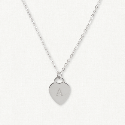Heart Initial Charm Necklace