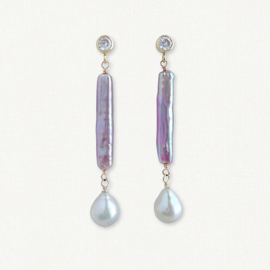 Vivara Baroque Pearl Dangle Earrings