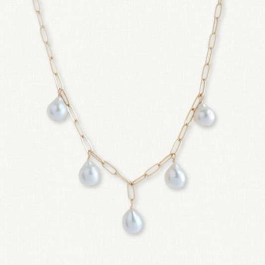 Vivara Baroque Pearl Charm Necklace