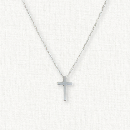 Sterling Silver Tiny Cross Necklace