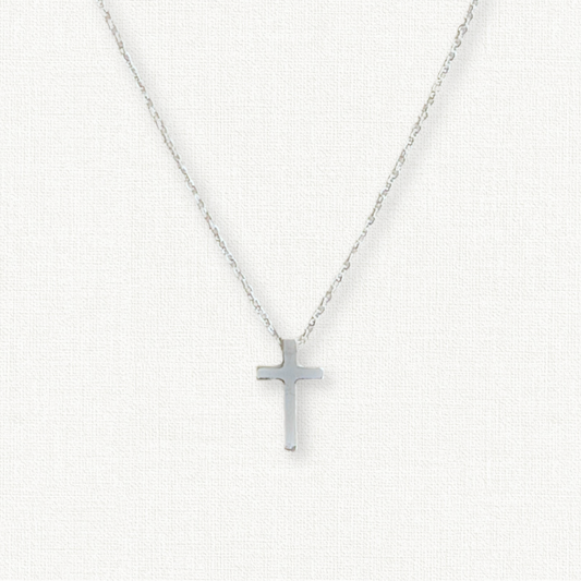 Sterling Silver Tiny Cross Necklace