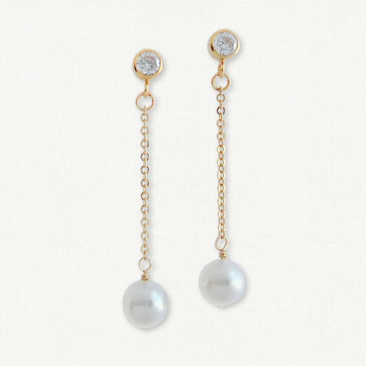 Lucia Pearl Earrings for Wedding