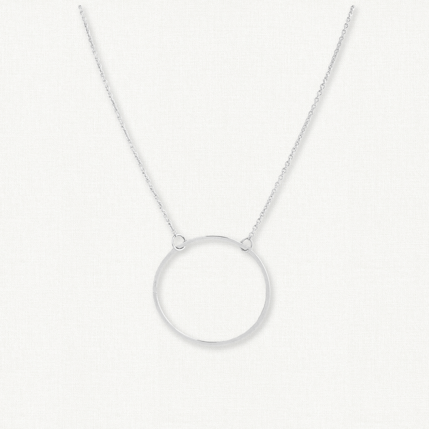 Essentials Hammered Circle Necklace
