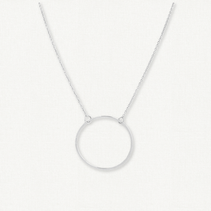 Essentials Hammered Circle Necklace