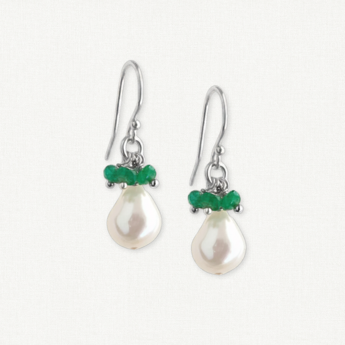 Baroque Pearl Gemstone Drop Earrings