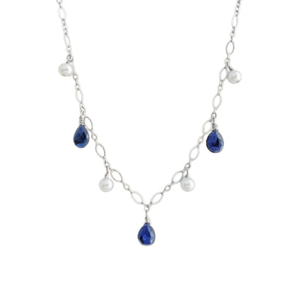Liberty Necklace | Sapphire and Pearl Necklace