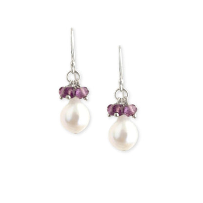Baroque Pearl Gemstone Drop Earrings