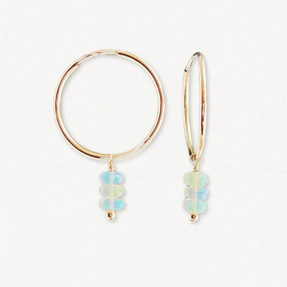 Opal Hoop Earrings