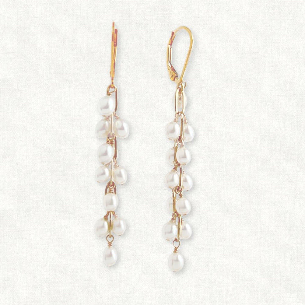 Rosa Pearl Cascade Earrings