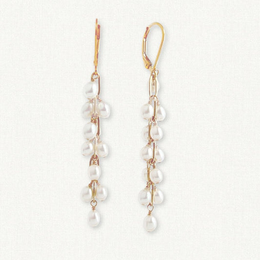 Rosa Pearl Cascade Earrings