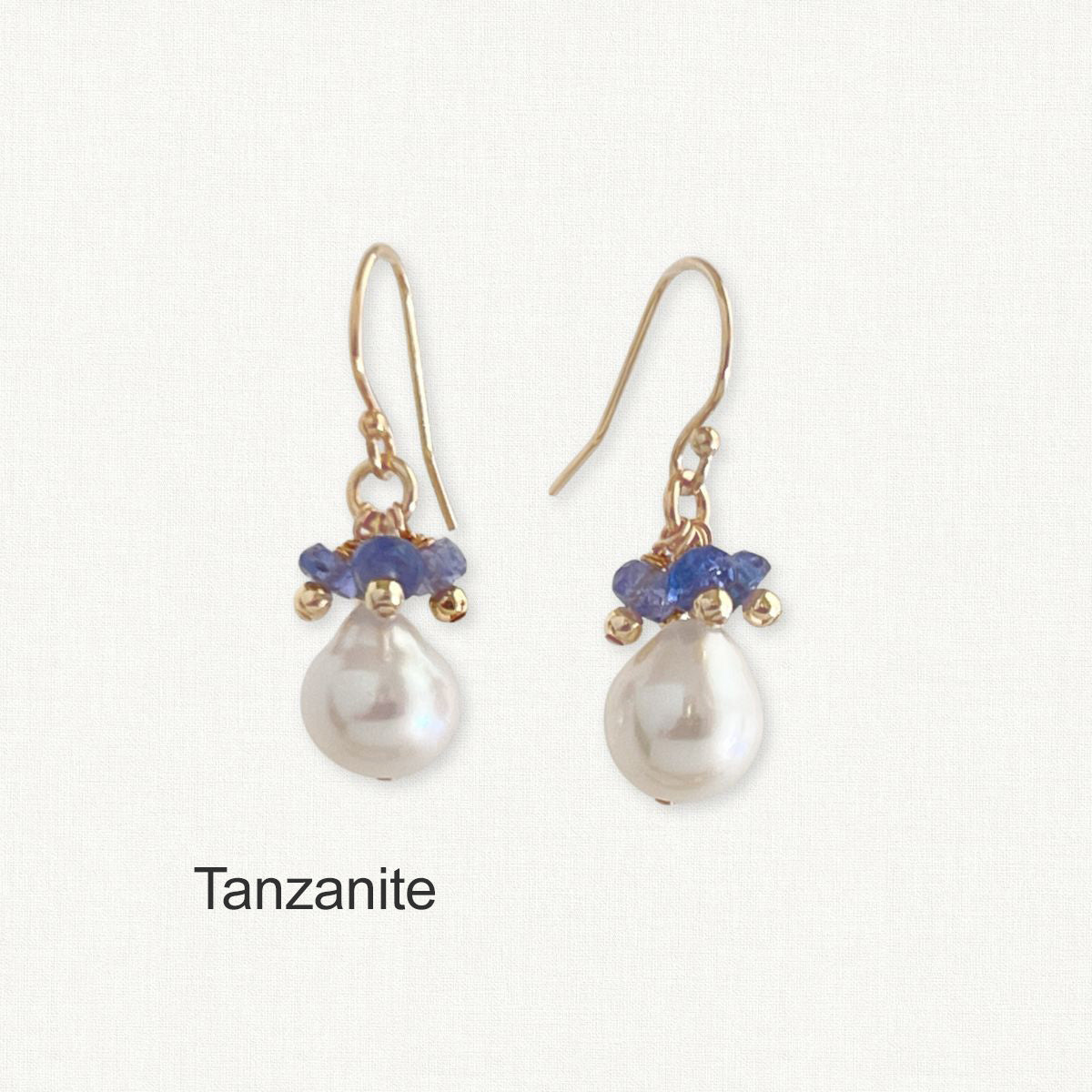 Baroque Pearl Gemstone Drop Earrings