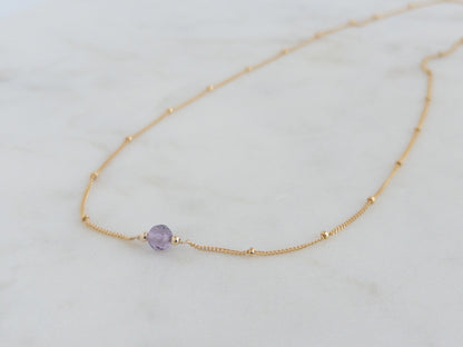Amethyst Orbit Necklace — February Birthstone