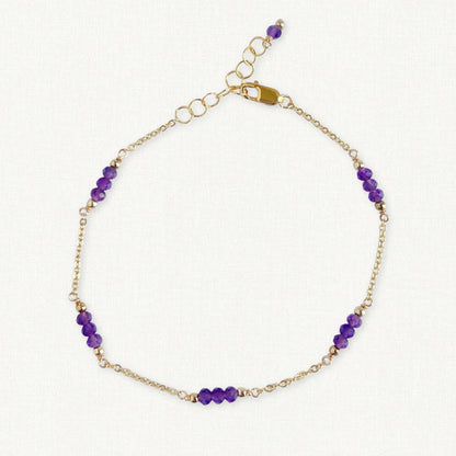 Amethyst Bracelet  February Birthstone