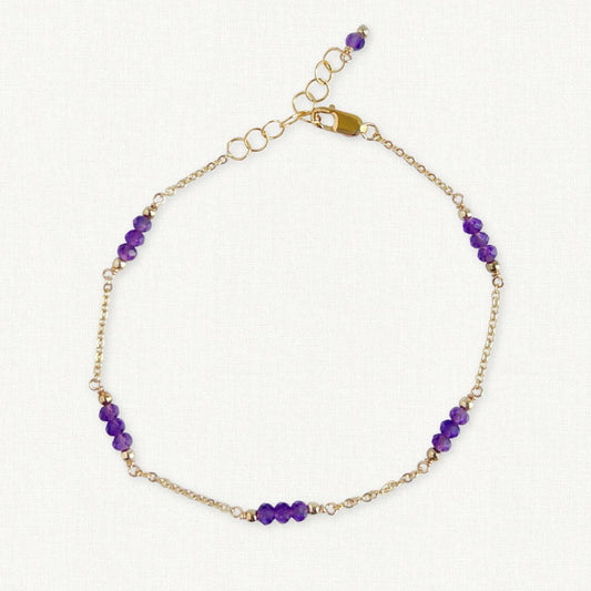 Amethyst Bracelet  February Birthstone