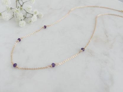 Amethyst Station Necklace