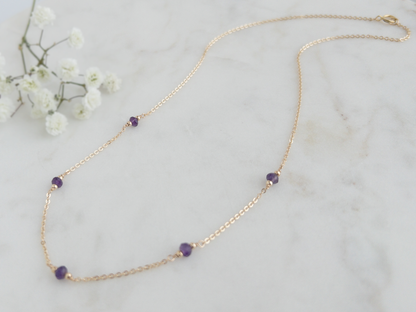 Amethyst Station Necklace