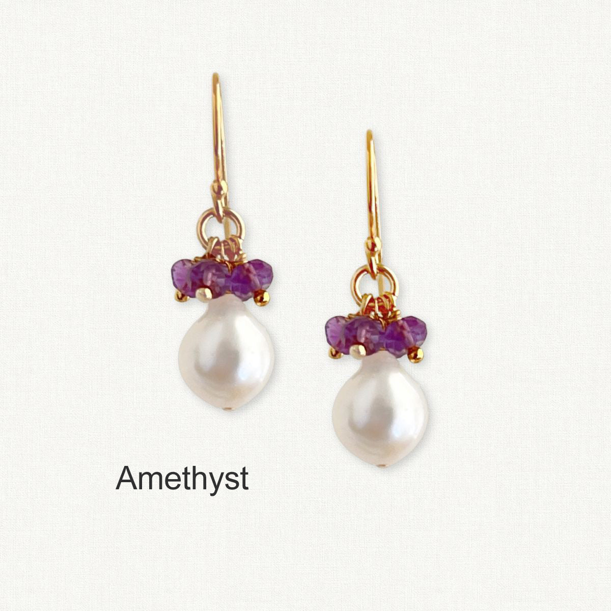 Baroque Pearl Gemstone Drop Earrings