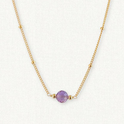 Amethyst Orbit Necklace — February Birthstone