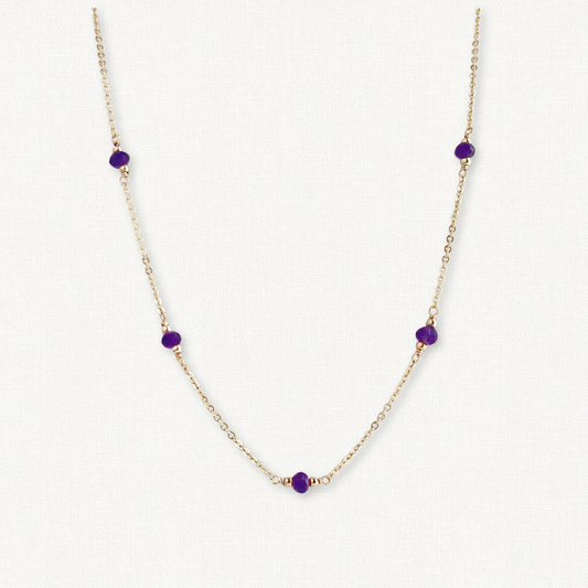 Amethyst Station Necklace