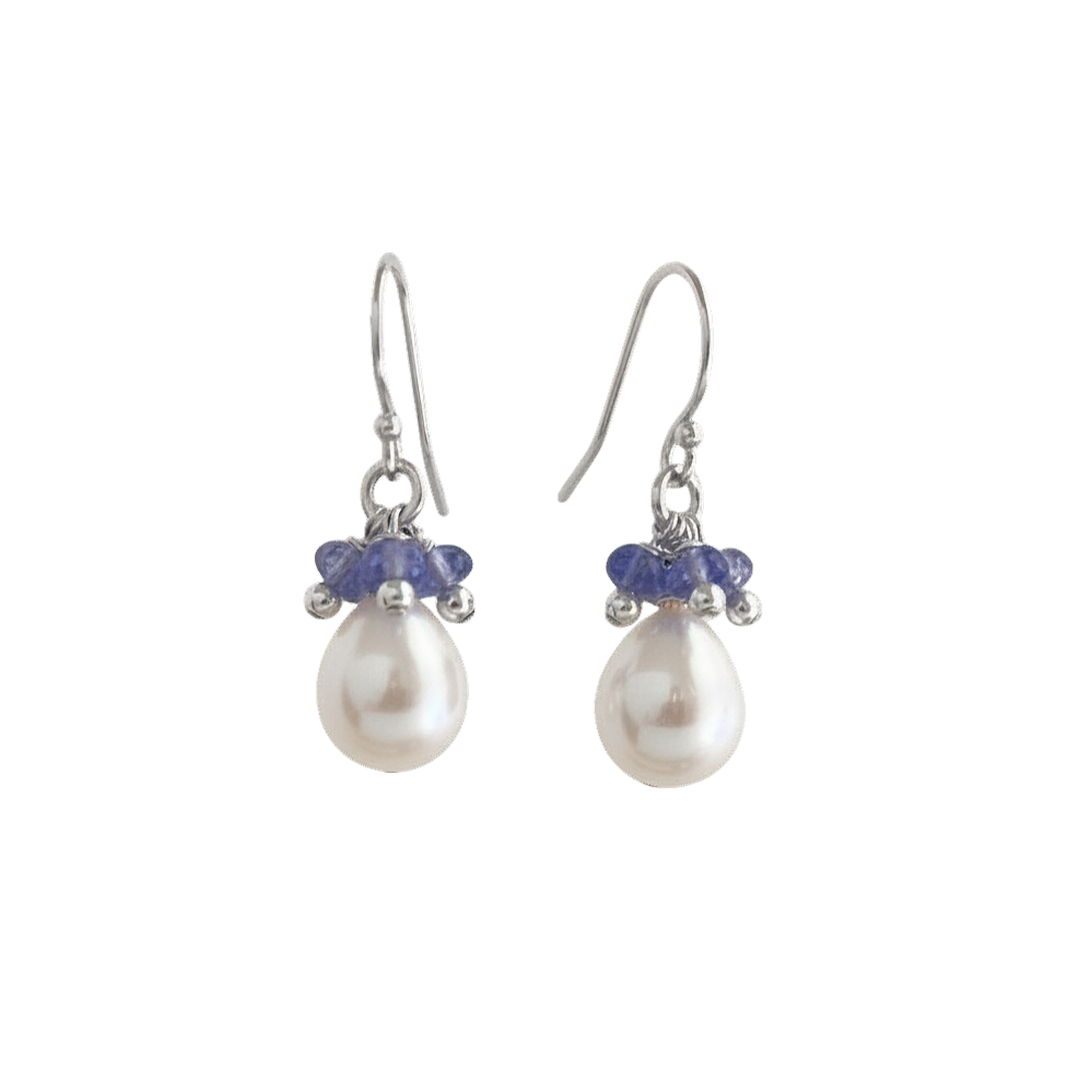 Baroque Pearl Gemstone Drop Earrings