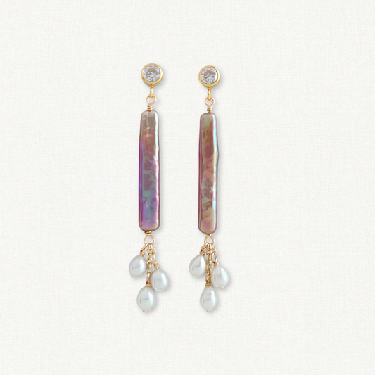 Vivara Long Pearl Earrings