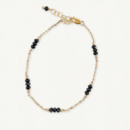 Black Spinel Bracelet | August Birthstone
