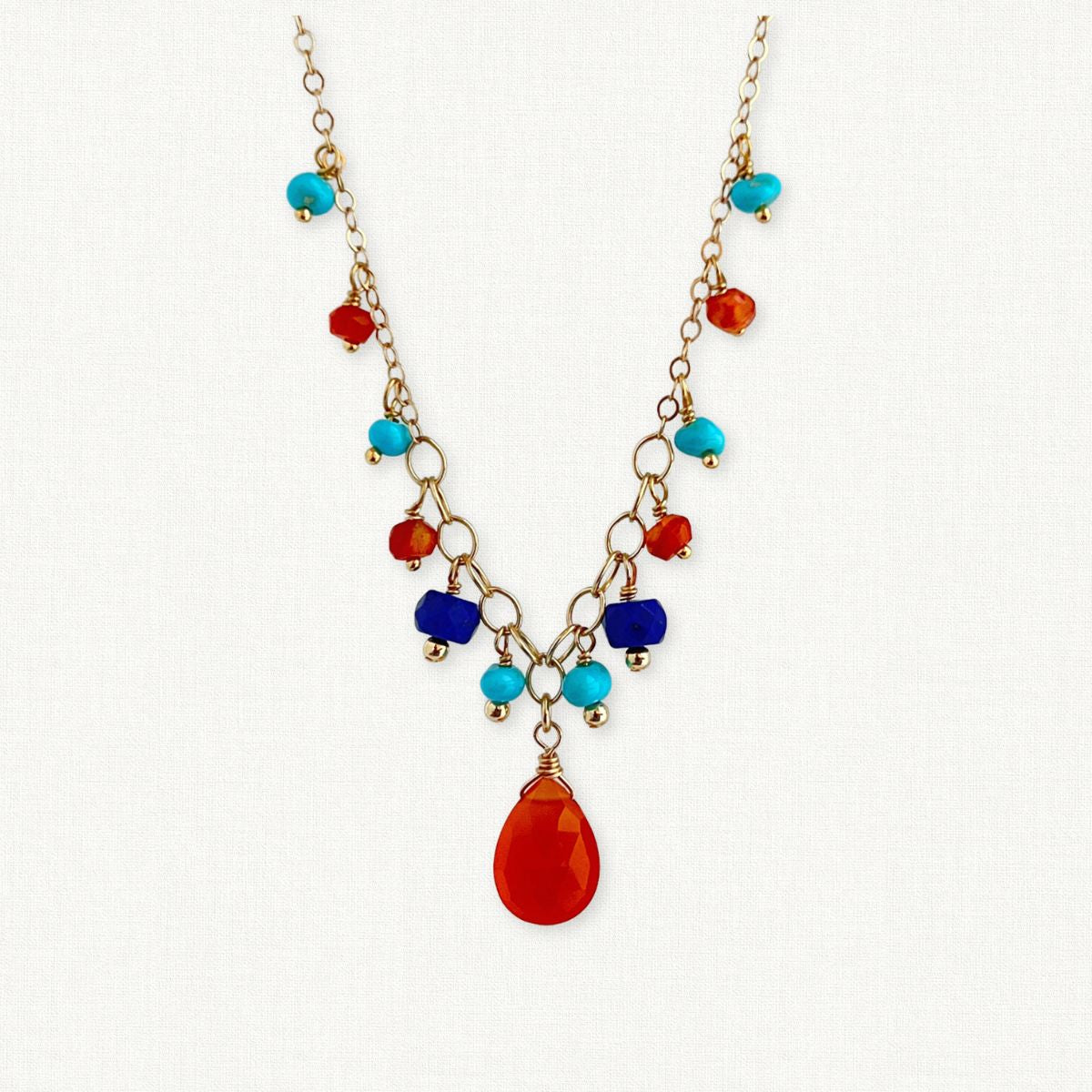 Carnelian and Turquoise Necklace
