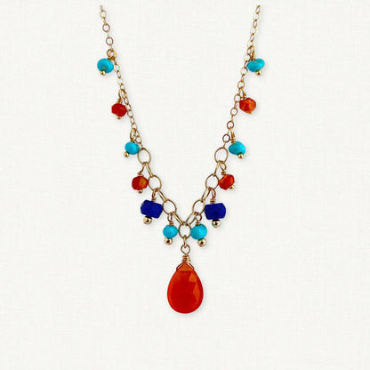 Carnelian and Turquoise Necklace