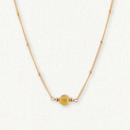 Citrine Orbit Necklace — November Birthstone