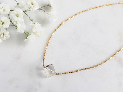 Floating Crystal Quartz Necklace
