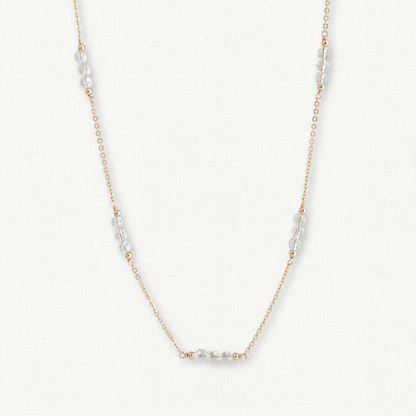 Crystal Quartz Station Necklace