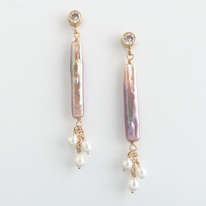 Vivara Long Pearl Earrings